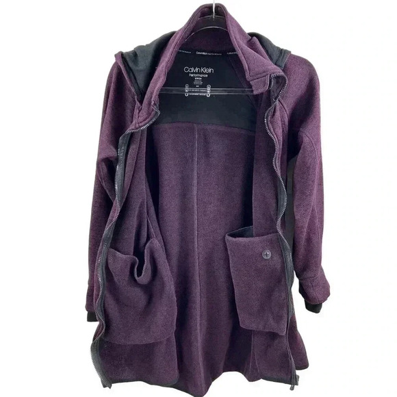 Calvin Klein Performance Hoodie Jacket Womens S Security Pocket Headphone Access - Picture 6 of 14